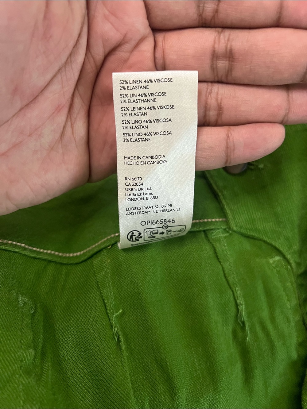 Anthropologie By Maeve The Colette Linens Crop Wide-Leg Green Pants Size 16 - Picture 4 of 13
